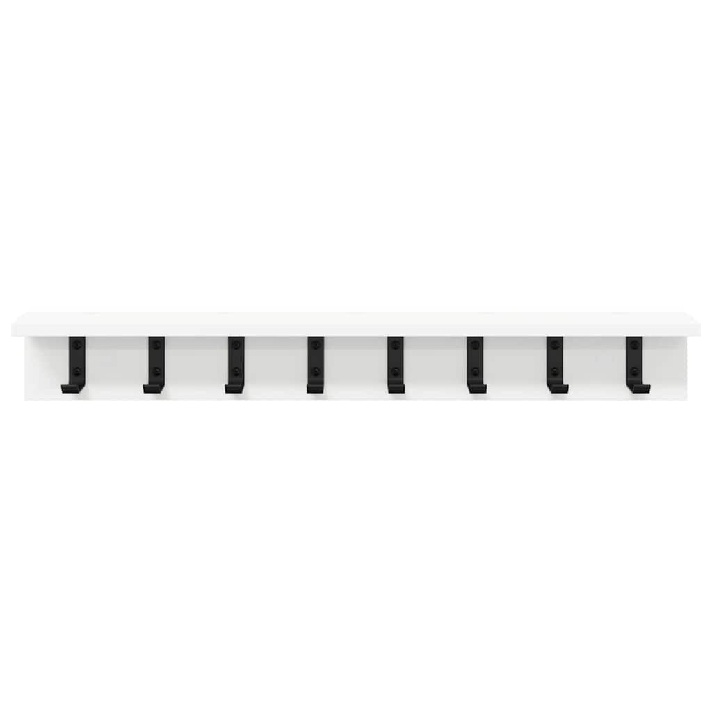 Wall-Mounted Coat Rack Wall-mounted White 80 x 10,5 x 10,5 cm