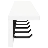 Wall-Mounted Coat Rack Wall-mounted White 80 x 10,5 x 10,5 cm - 45-Degree Angle