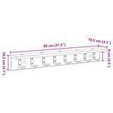 Wall-Mounted Coat Rack Wall-mounted White 80 x 10,5 x 10,5 cm - Low Angle