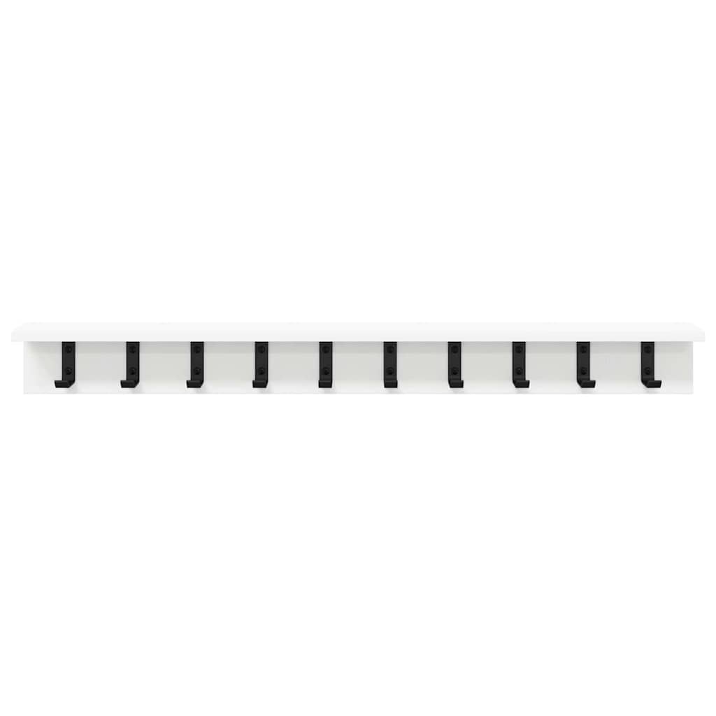 Wall-Mounted Coat Rack Wall-mounted White 100 x 10,5 x 10,5 cm