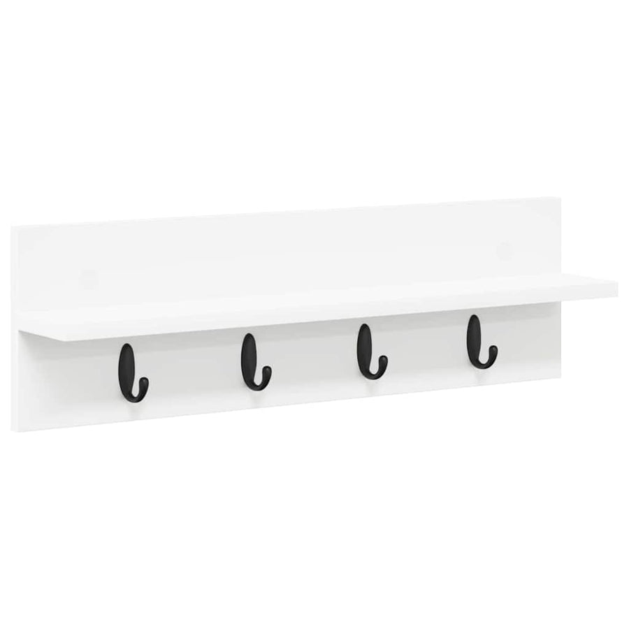 Wall-Mounted Coat Rack Wall-Mounted White 60 x 10,5 x 18 cm