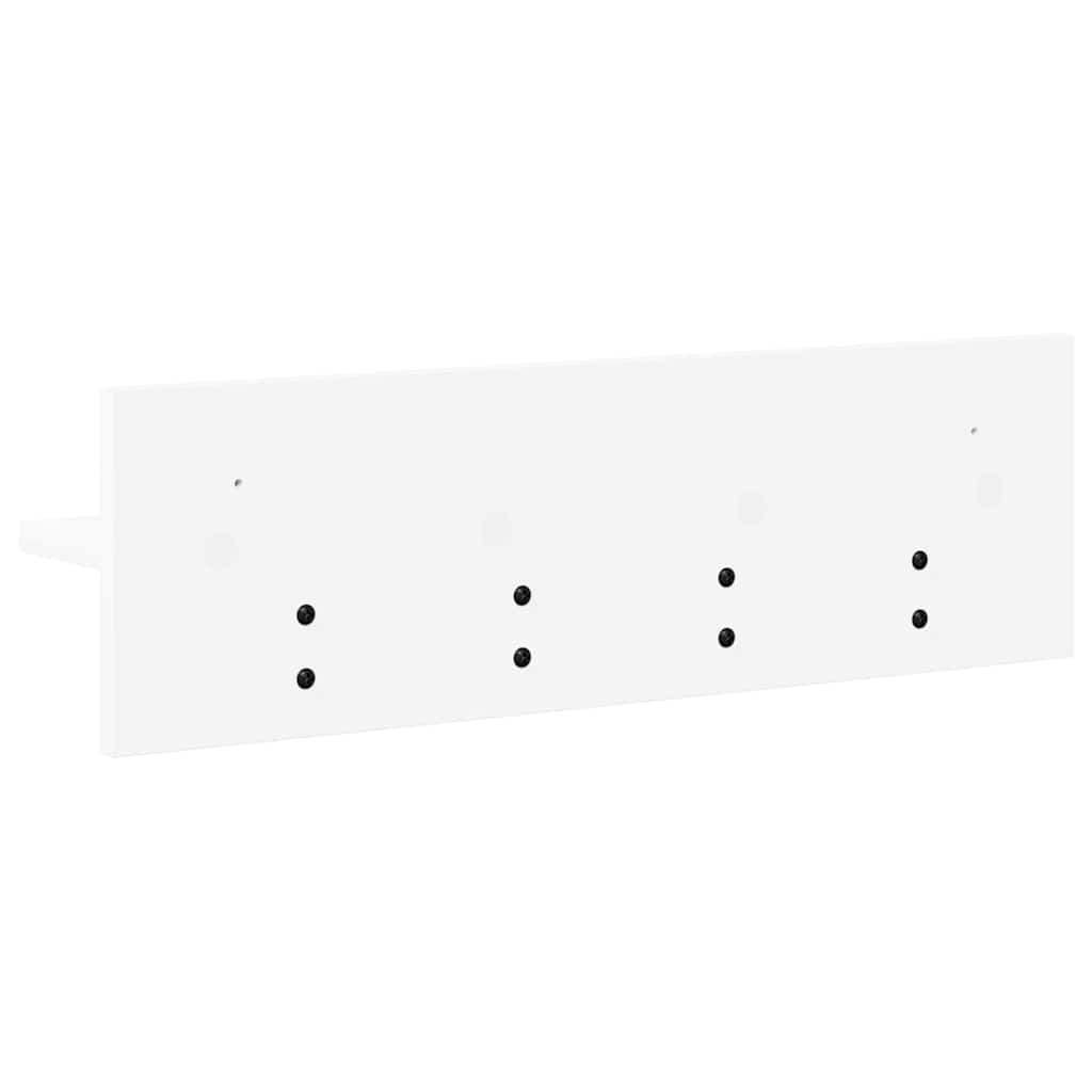 Wall-Mounted Coat Rack White 60 x 10,5 x 18 cm Engineered wood
