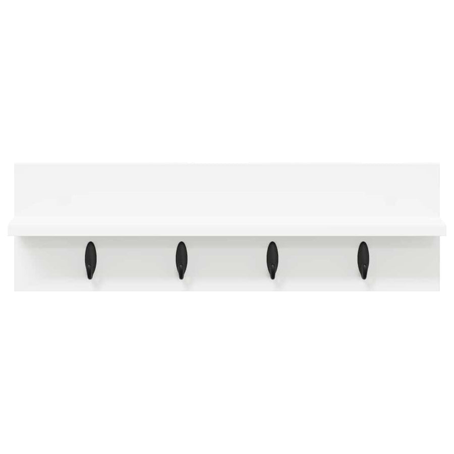 Wall-Mounted Coat Rack Wall-Mounted White 60 x 10,5 x 18 cm