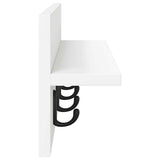 Wall-Mounted Coat Rack White 60 x 10,5 x 18 cm Engineered wood
