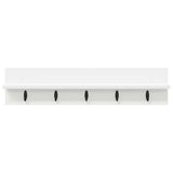 Wall-Mounted Coat Rack White 80 x 10,5 x 18 cm Engineered wood - Top-Down View
