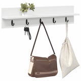 Wall-Mounted Coat Rack White 80 x 10,5 x 18 cm Engineered wood