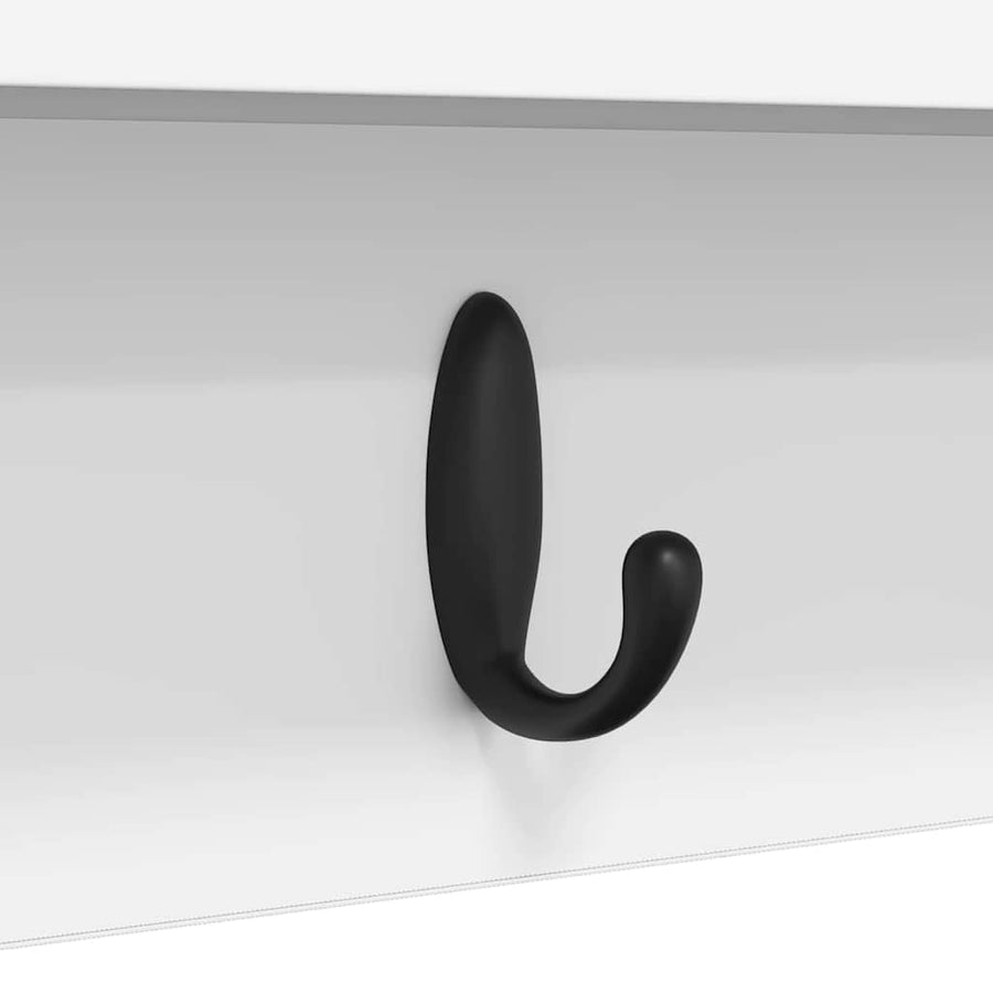 Wall-Mounted Coat Rack Wall-Mounted White 100 x 10,5 x 18 cm