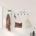 Wall-Mounted Coat Rack Wall-Mounted White 100 x 10,5 x 18 cm