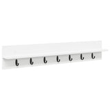 Wall-Mounted Coat Rack White 100 x 10,5 x 18 cm Engineered wood