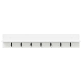 Wall-Mounted Coat Rack White 100 x 10,5 x 18 cm Engineered wood - Top-Down View