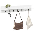 Wall-Mounted Coat Rack Wall-Mounted White 100 x 10,5 x 18 cm