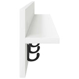 Wall-Mounted Coat Rack White 100 x 10,5 x 18 cm Engineered wood - 45-Degree Angle