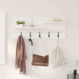 Wall-Mounted Coat Rack Wall-Mounted White 90 x 15 x 36 cm - Top-Down View
