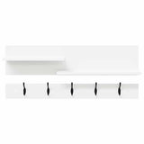Wall-Mounted Coat Rack White 90 x 15 x 36 cm Engineered wood - 45-Degree Angle