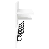 Wall-Mounted Coat Rack White 90 x 15 x 36 cm Engineered wood