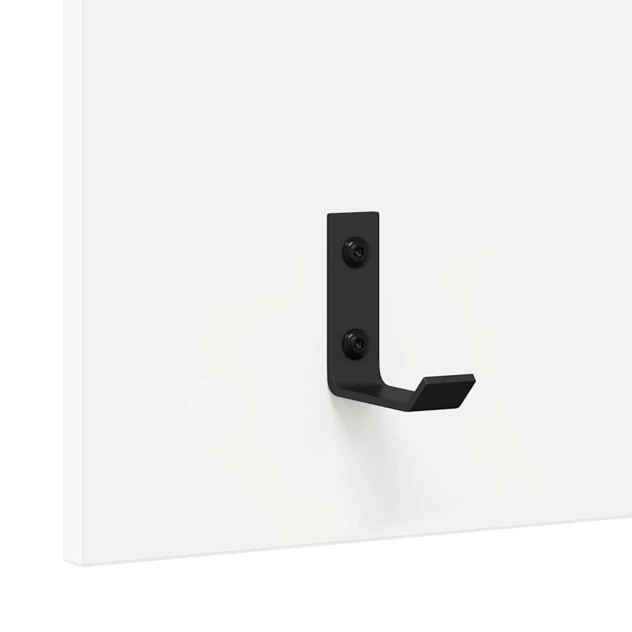 Wall-Mounted Coat Rack Wall-Mounted White 40 x 10 x 90 cm