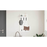 Wall-Mounted Coat Rack White 40 x 10 x 90 cm Engineered wood - Low Angle