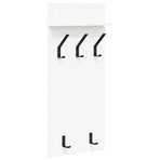 Wall-Mounted Coat Rack Wall-Mounted White 40 x 10 x 90 cm