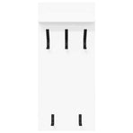 Wall-Mounted Coat Rack Wall-Mounted White 40 x 10 x 90 cm