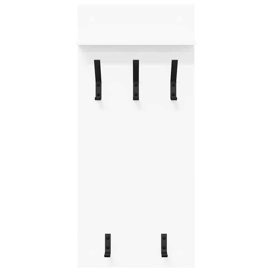 Wall-Mounted Coat Rack Wall-Mounted White 40 x 10 x 90 cm