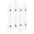 Wall-Mounted Coat Rack Wall-Mounted White 60 x 3 x 82 cm