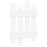 Wall-Mounted Coat Rack White 60 x 3 x 82 cm Engineered wood - Close-Up Angle