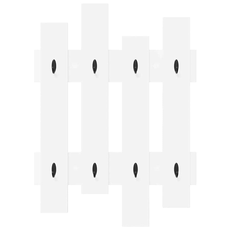 Wall-Mounted Coat Rack Wall-Mounted White 60 x 3 x 82 cm