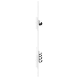 Wall-Mounted Coat Rack White 60 x 3 x 82 cm Engineered wood - Rear View