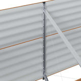 Garden Raised Bed Brown 400 x 80 x 81 cm Steel - Low Angle