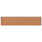 Raised Bed Brown 400 x 80 x 81 cm Steel