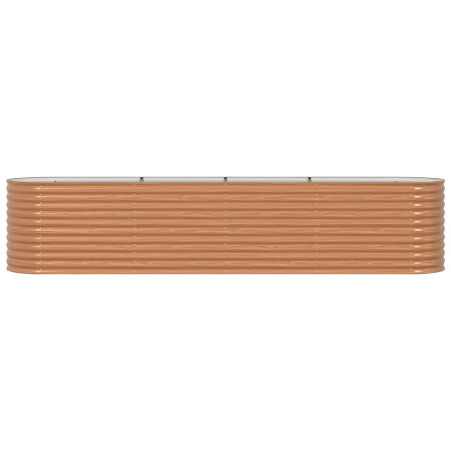 Raised Bed Brown 400 x 80 x 81 cm Steel
