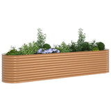 Raised Bed Brown 400 x 80 x 81 cm Steel