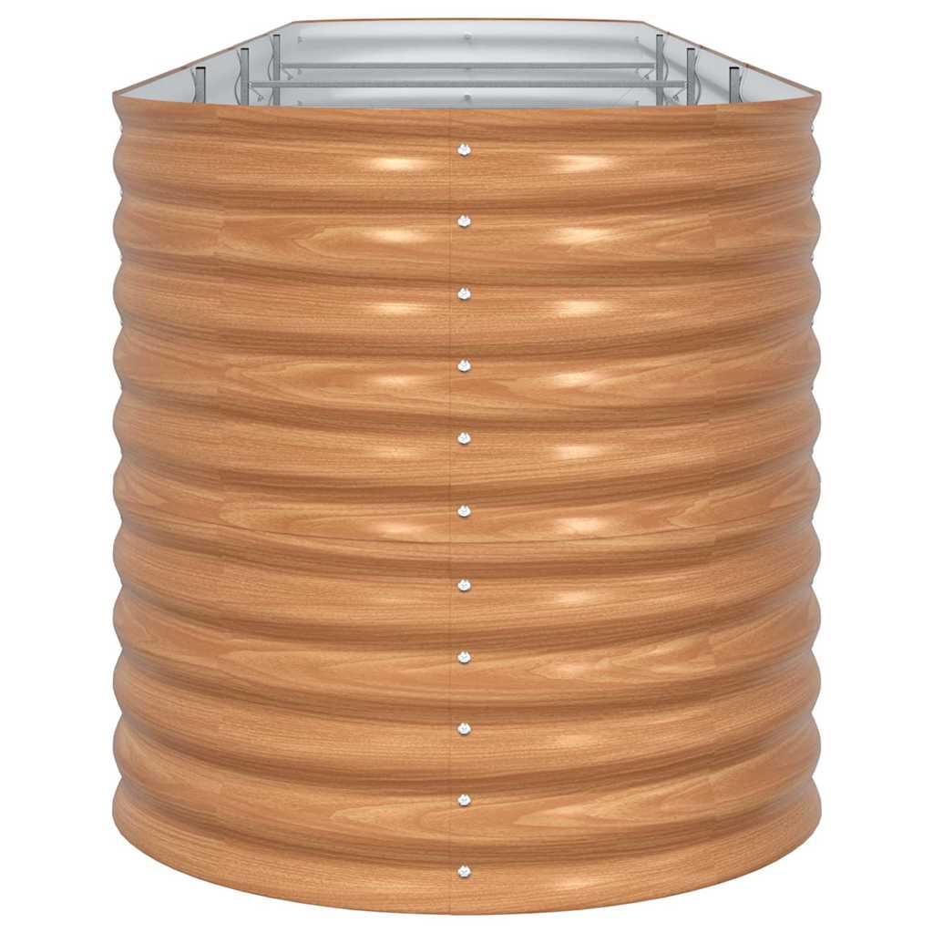 Garden Raised Bed Brown 400 x 80 x 81 cm Steel