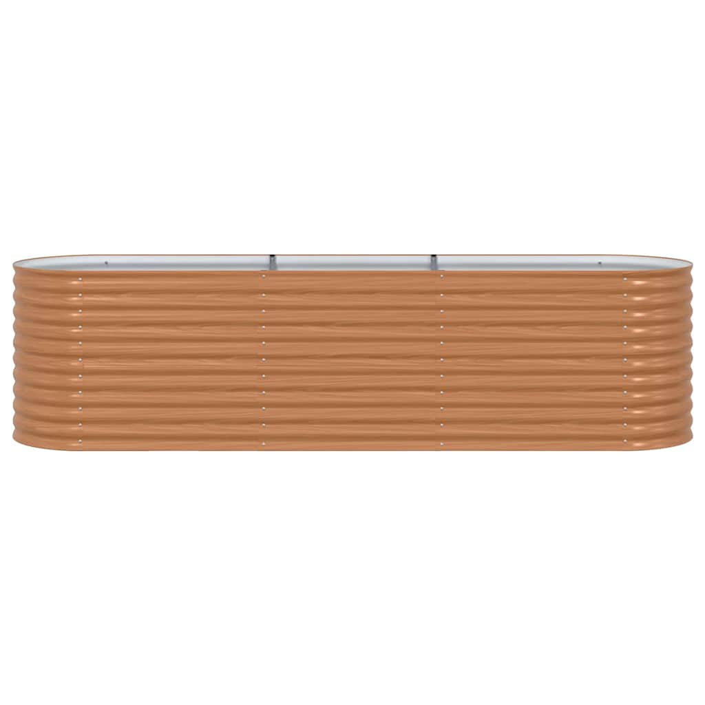 Raised Bed Brown 320 x 80 x 81 cm Steel