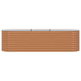 Raised Bed Brown 320 x 80 x 81 cm Steel