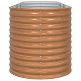 Garden Raised Bed Brown 320 x 80 x 81 cm Steel - Rear View