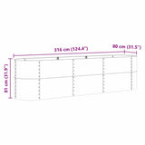 Garden Raised Bed Brown 320 x 80 x 81 cm Steel - Extra Image