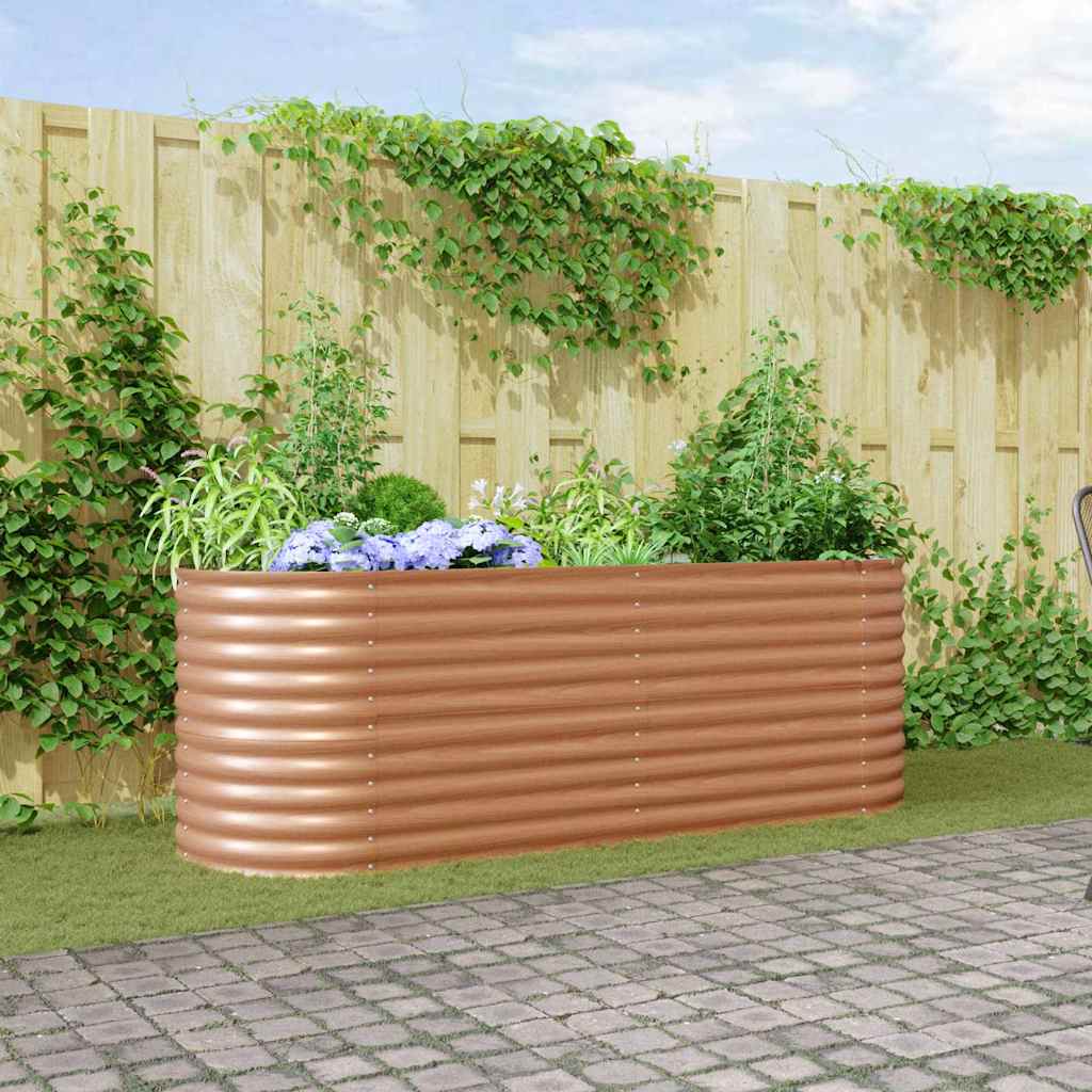 Garden Raised Bed Brown 240 x 80 x 81 cm Steel