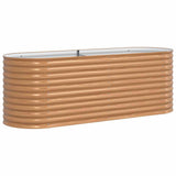 Raised Bed Brown 240 x 80 x 81 cm Steel