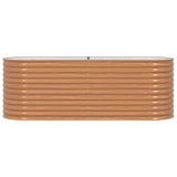 Raised Bed Brown 240 x 80 x 81 cm Steel
