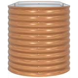 Garden Raised Bed Brown 240 x 80 x 81 cm Steel - Rear View