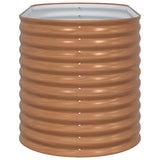 Garden Raised Bed Brown 160 x 80 x 81 cm Steel - Rear View