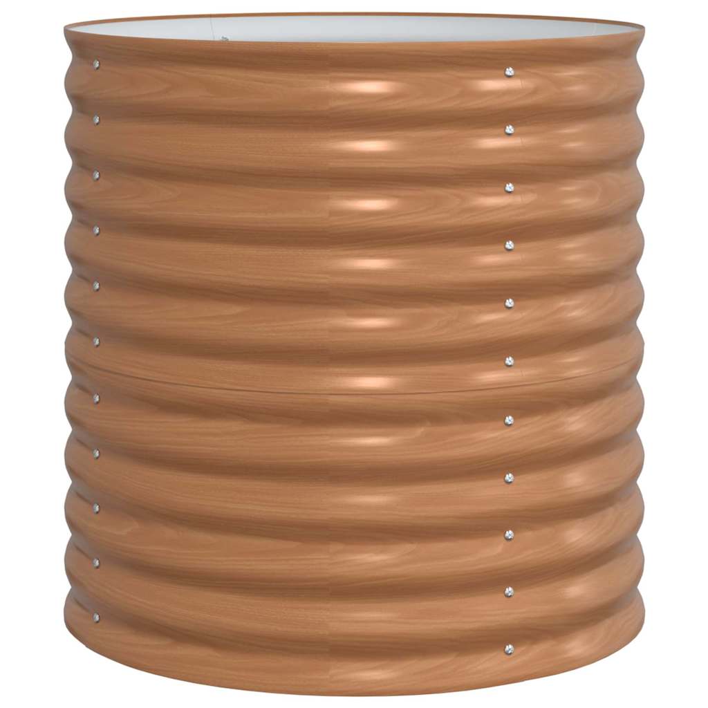 Garden Raised Bed Brown 80 x 80 x 81 cm Steel