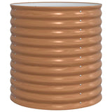 Garden Raised Bed Brown 80 x 80 x 81 cm Steel - Front View