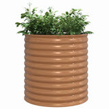 Garden Raised Bed Brown 80 x 80 x 81 cm Steel - Side View