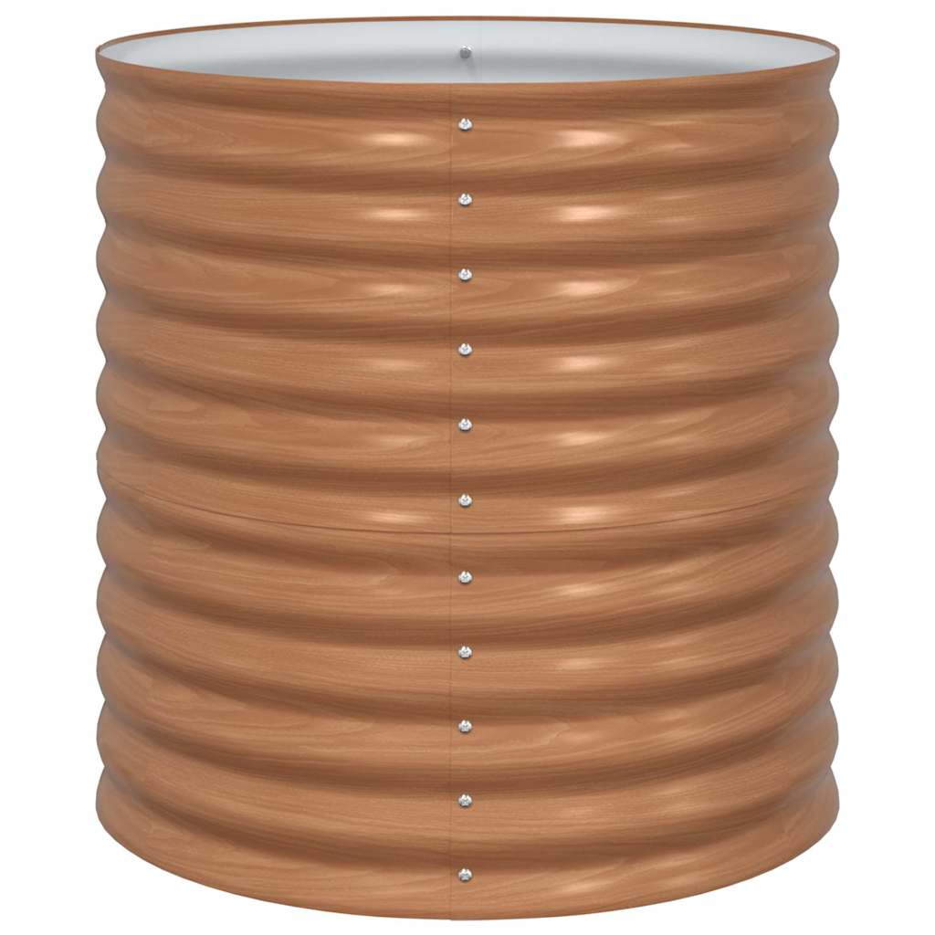 Garden Raised Bed Brown 80 x 80 x 81 cm Steel