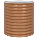 Garden Raised Bed Brown 80 x 80 x 81 cm Steel - Rear View