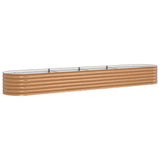 Raised Bed Brown 400 x 80 x 44 cm Steel
