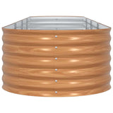 Raised Bed Brown 400 x 80 x 44 cm Steel