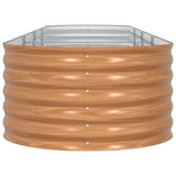 Garden Raised Bed Brown 400 x 80 x 44 cm Steel - Rear View